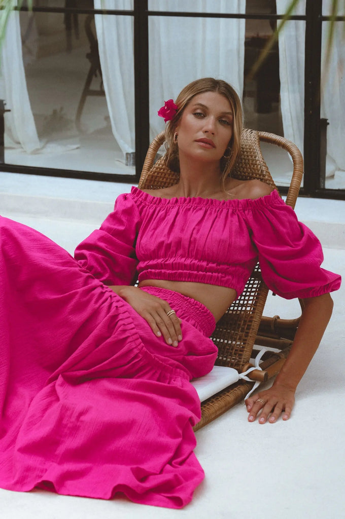 Annabelle Linen Cropped Top by Bali ELF Bali ELF