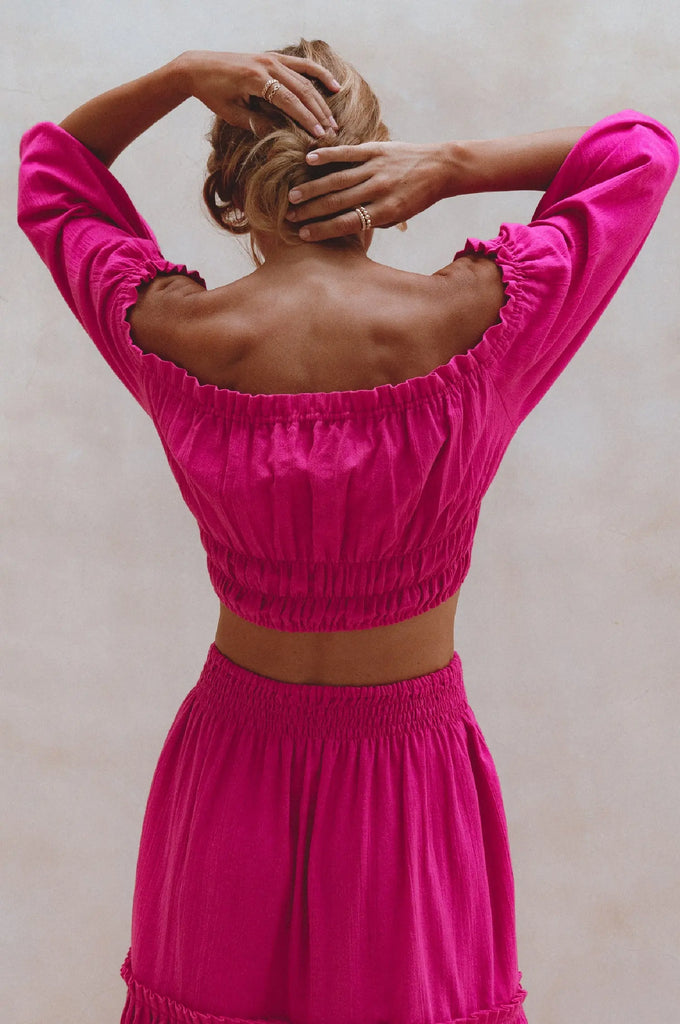 Annabelle Linen Cropped Top by Bali ELF Bali ELF