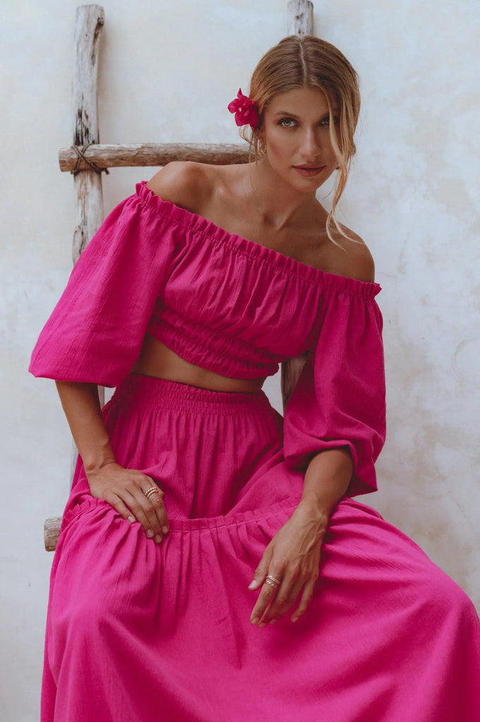 Annabelle Linen Cropped Top by Bali ELF Bali ELF