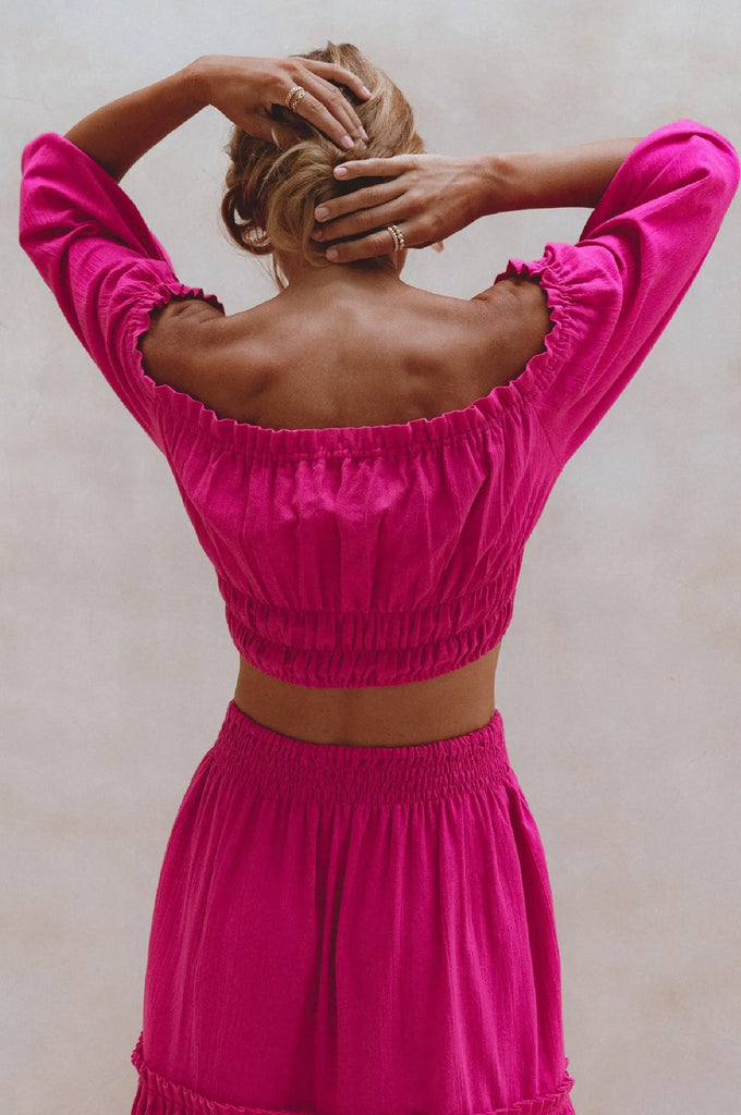 Annabelle Linen Cropped Top by Bali ELF Bali ELF