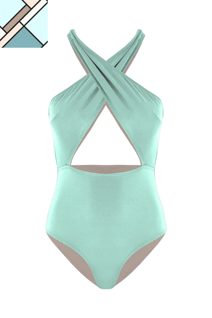 Ariel Front Cross One Piece Swimsuit MOVOM