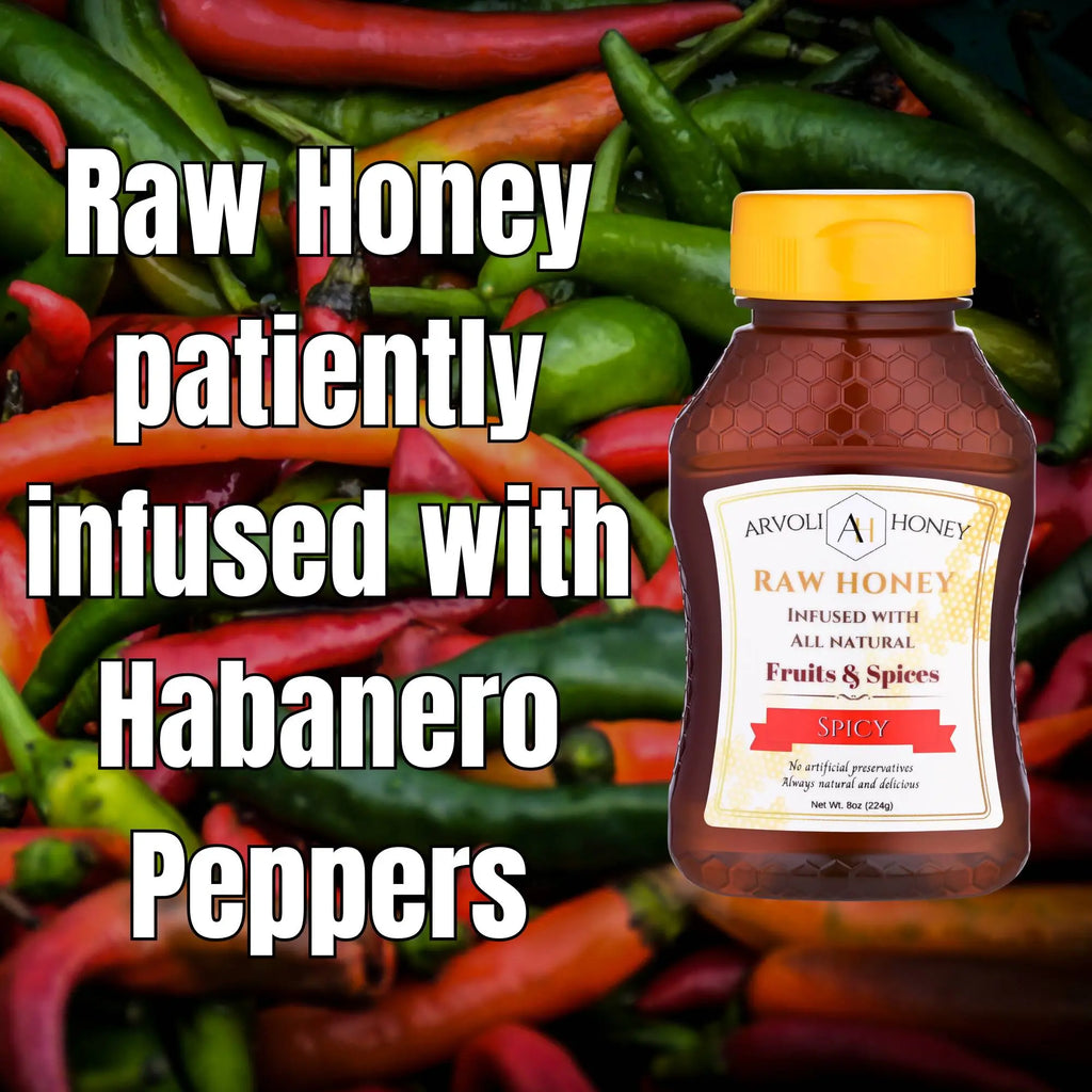 Arvoli Honey Hot Honey Bottles - 12 bottles x 8 oz by Farm2Me FARM2ME