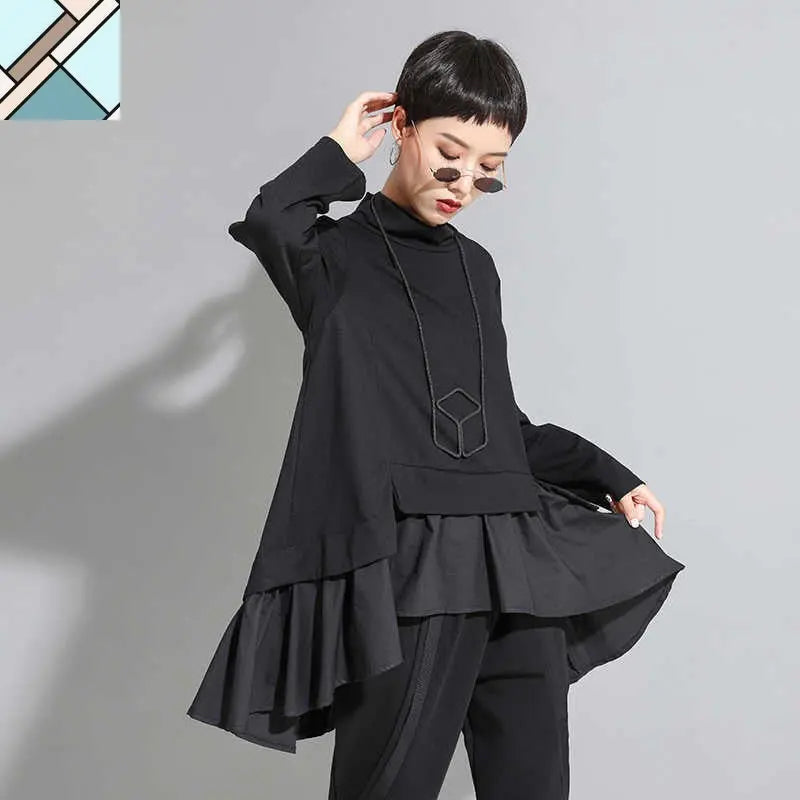 Asahi Ruffle Sweatshirt by Marigold Shadows MARIGOLD SHADOWS
