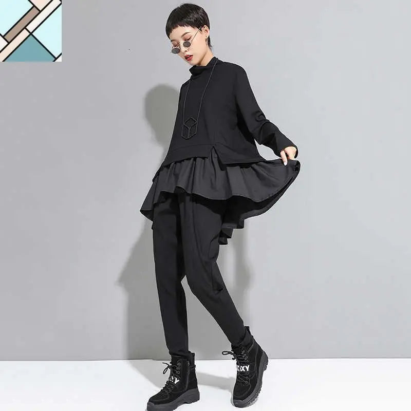 Asahi Ruffle Sweatshirt by Marigold Shadows MARIGOLD SHADOWS