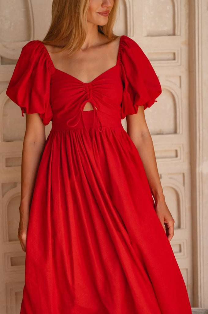 Atrani Puff Sleeve Dress by Bali Lane Bali Lane