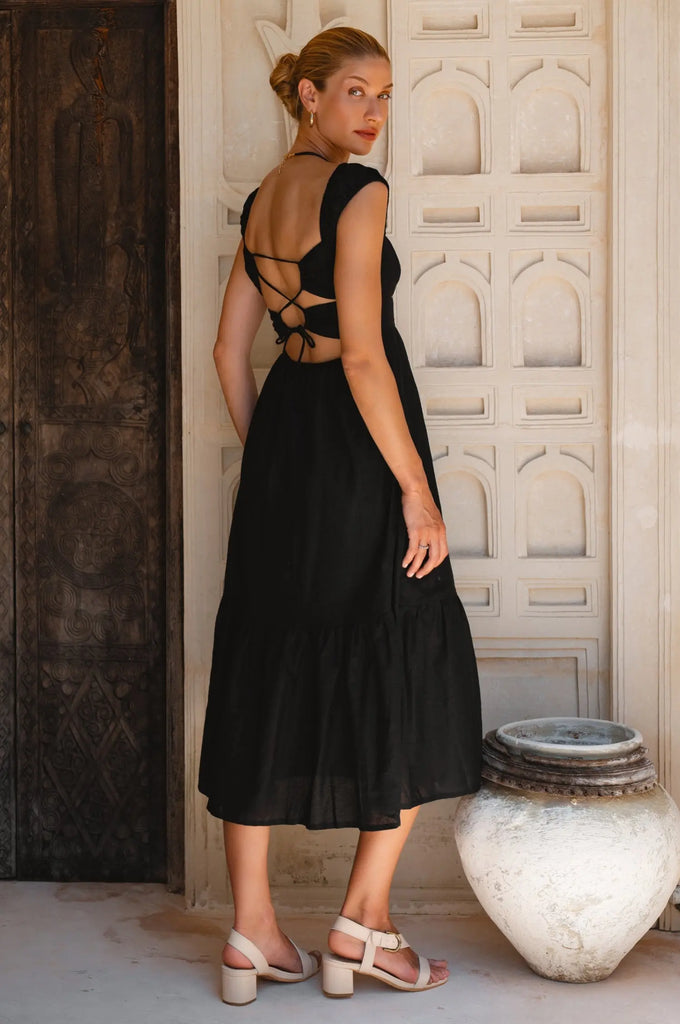 Augusta  Midi Linen Dress by Bali Lane Bali Lane