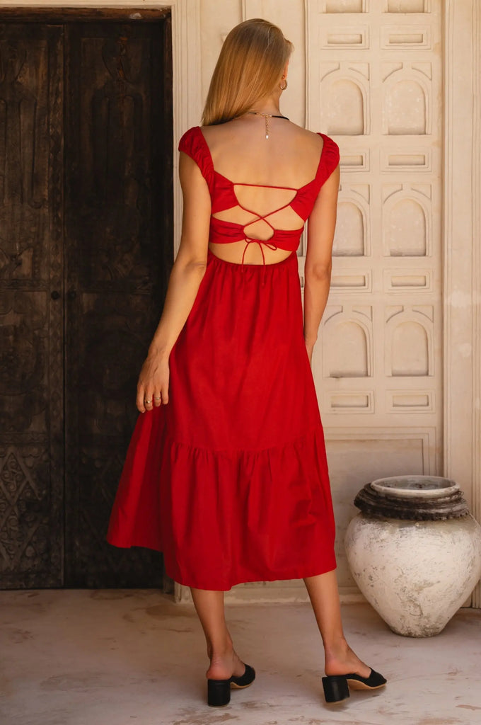 Augusta  Midi Linen Dress by Bali Lane Bali Lane