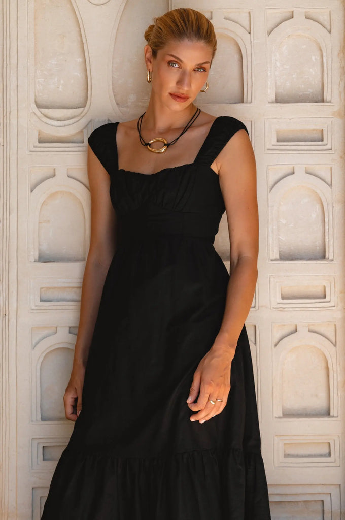 Augusta  Midi Linen Dress by Bali Lane Bali Lane