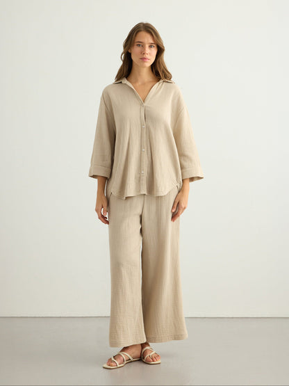 Aura Maxi Shirt - Oatmeal