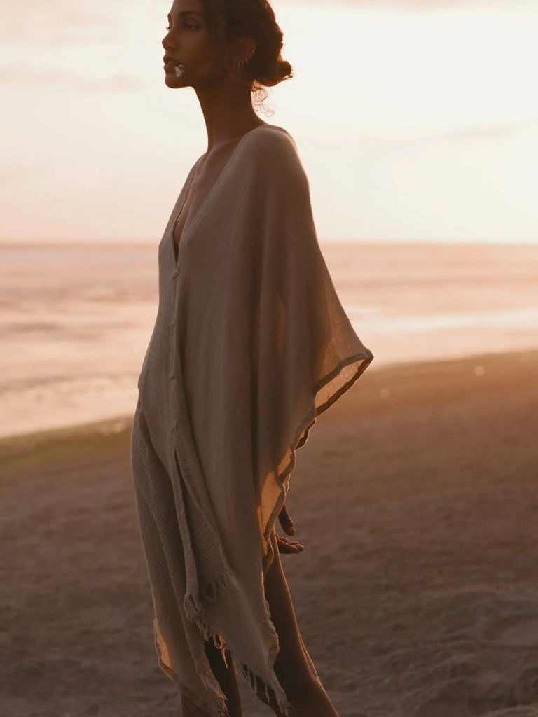 Ava Kimono - Khaki Green by The Handloom The Handloom