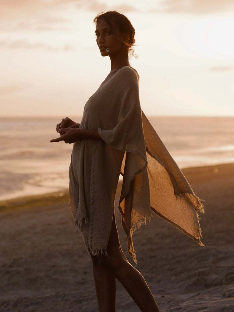 Ava Kimono - Khaki Green by The Handloom The Handloom