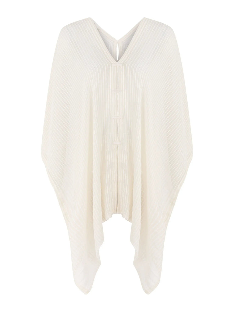 Ava Kimono White Stripes - The Handloom