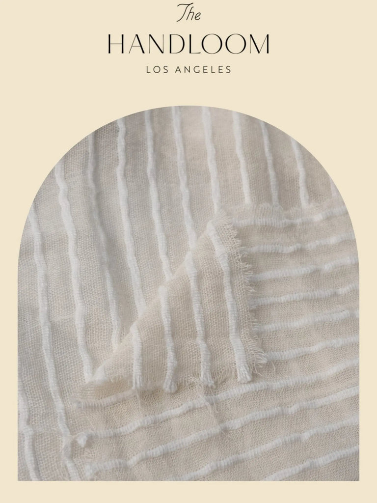 Ava Kimono - White Stripes by The Handloom The Handloom