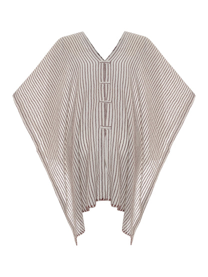 Ava Kimono - Burgundy Stripes