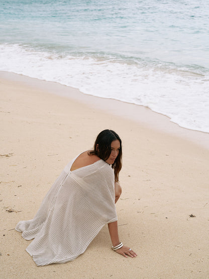 Ava Kimono - Khaki Green Stripes