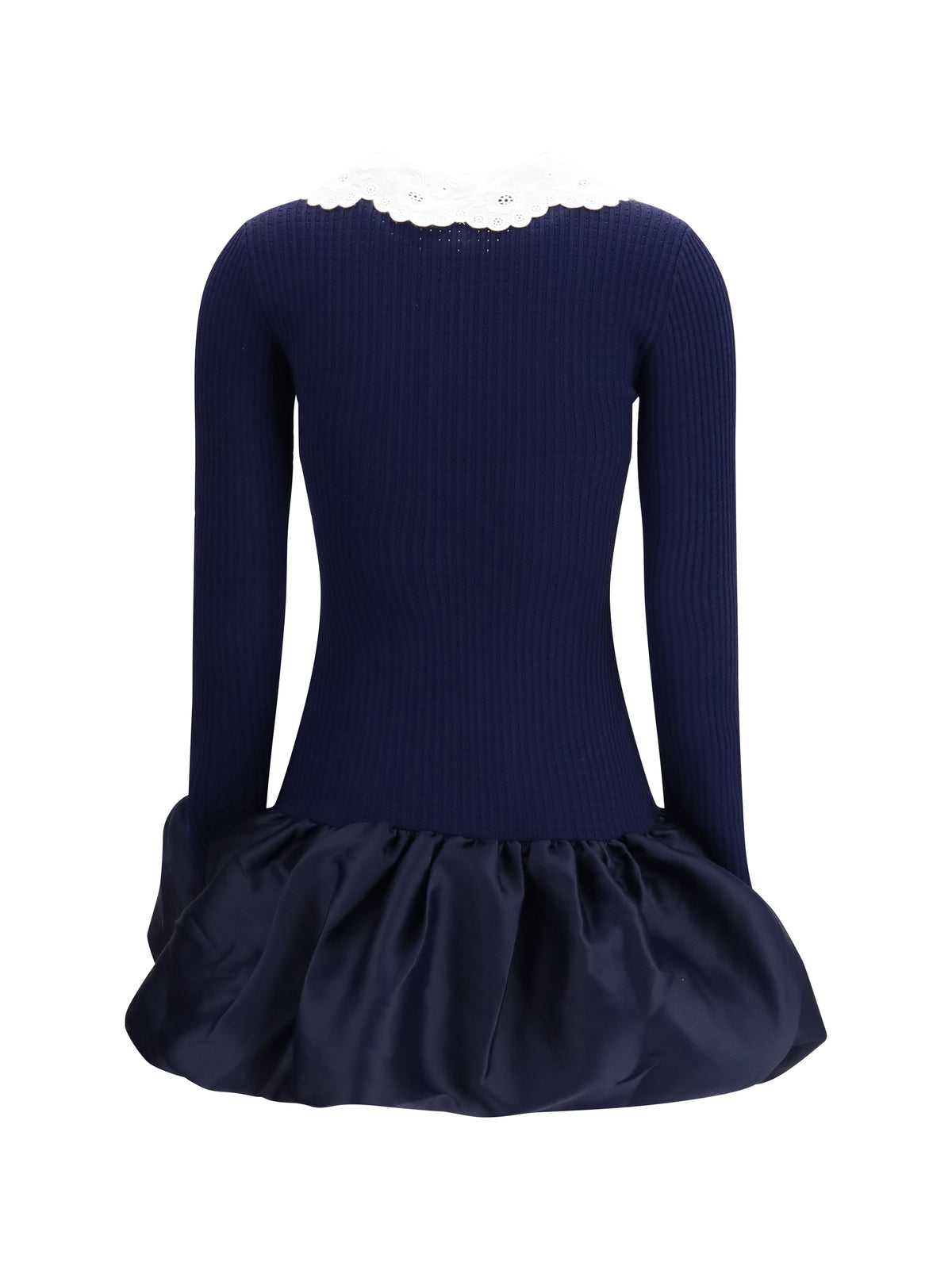 Mini Dress Knit & Taffeta Navy