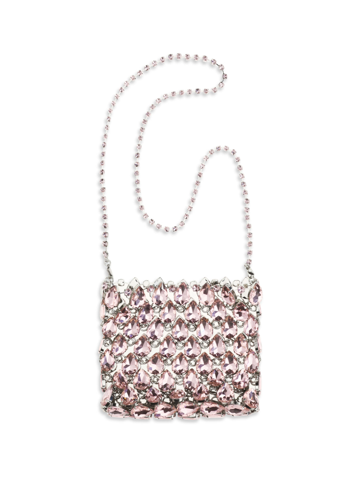 Pouch Pink Crystal Mesh