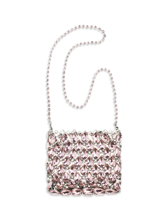 Pouch Pink Crystal Mesh