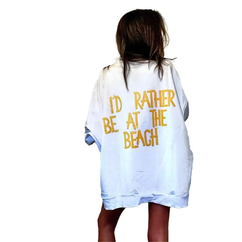 'BEACH TIME' PAINTED SWEATSHIRT by Wren + Glory Wren + Glory