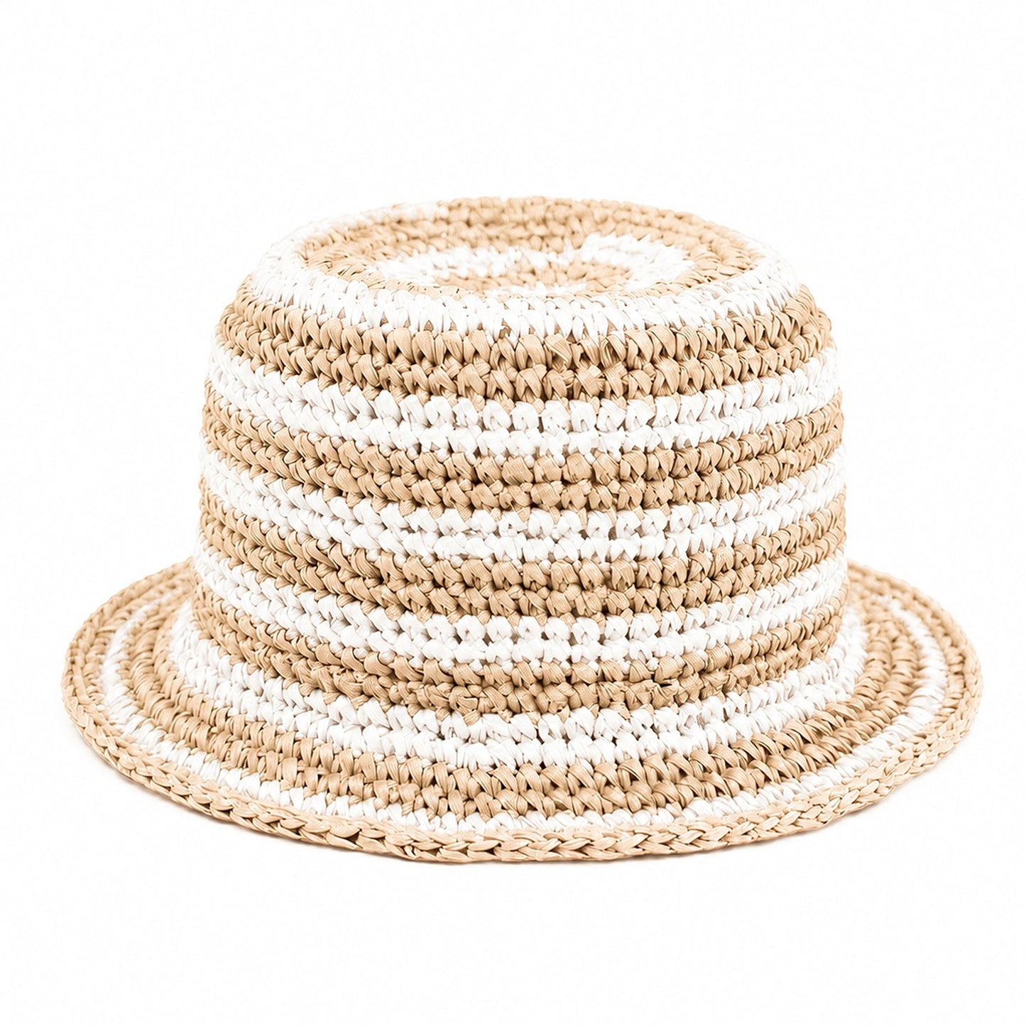 Brigitte Handwoven Raffia Sun Hat in White