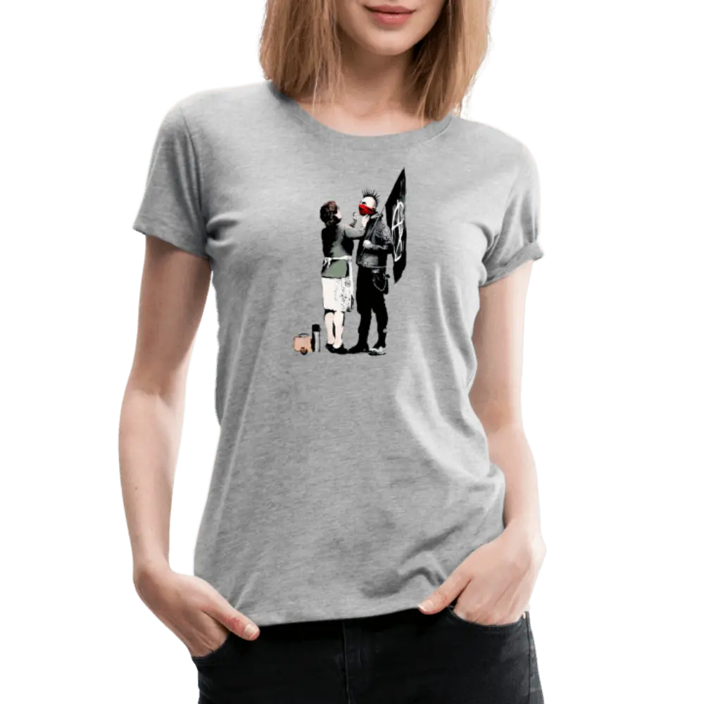 Banksy Anarchist Punk And His Mother Artwork T-Shirt by Art-O-Rama Shop ART-O-RAMA-SHOP