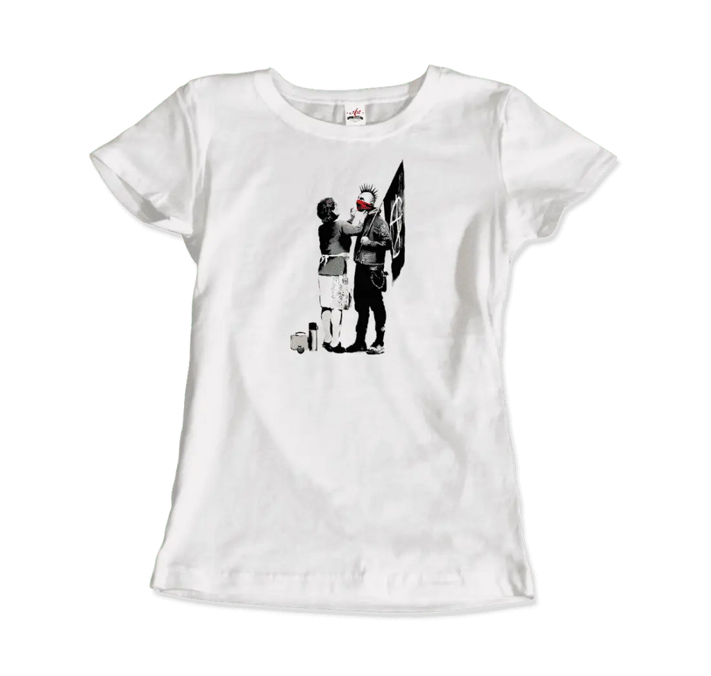Banksy Anarchist Punk And His Mother Artwork T-Shirt by Art-O-Rama Shop ART-O-RAMA-SHOP