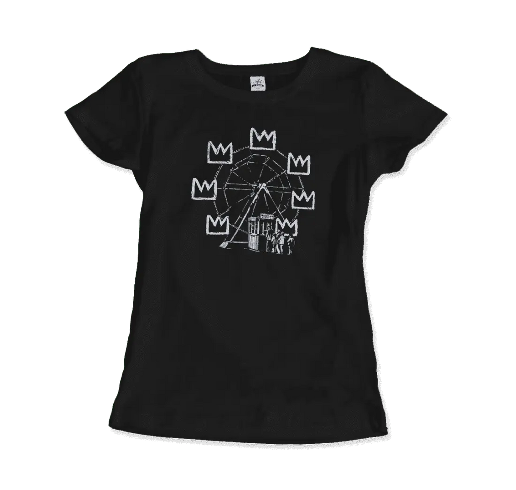 Banksy Ferris Wheel Artwork T-Shirt by Art-O-Rama Shop ART-O-RAMA-SHOP