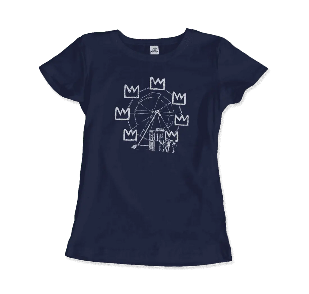 Banksy Ferris Wheel Artwork T-Shirt by Art-O-Rama Shop ART-O-RAMA-SHOP