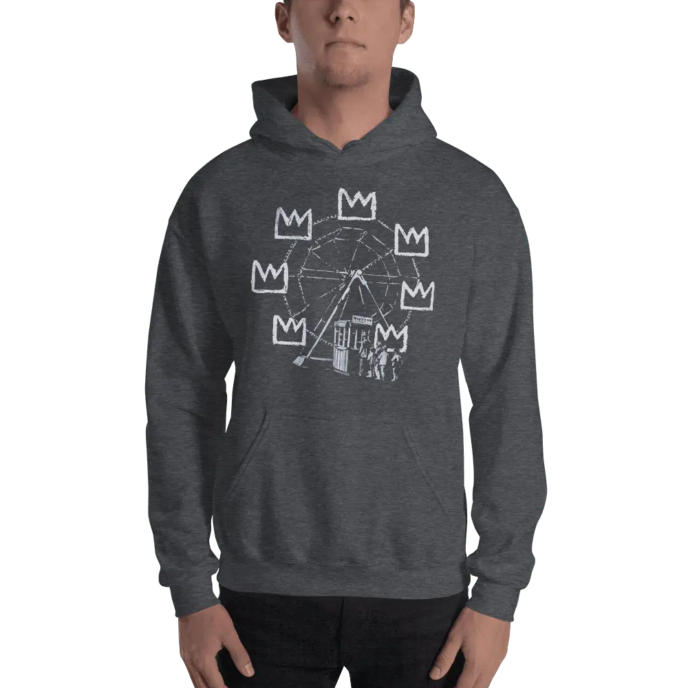 Banksy Ferris Wheel Artwork Unisex Hoodie by Art-O-Rama Shop ART-O-RAMA-SHOP