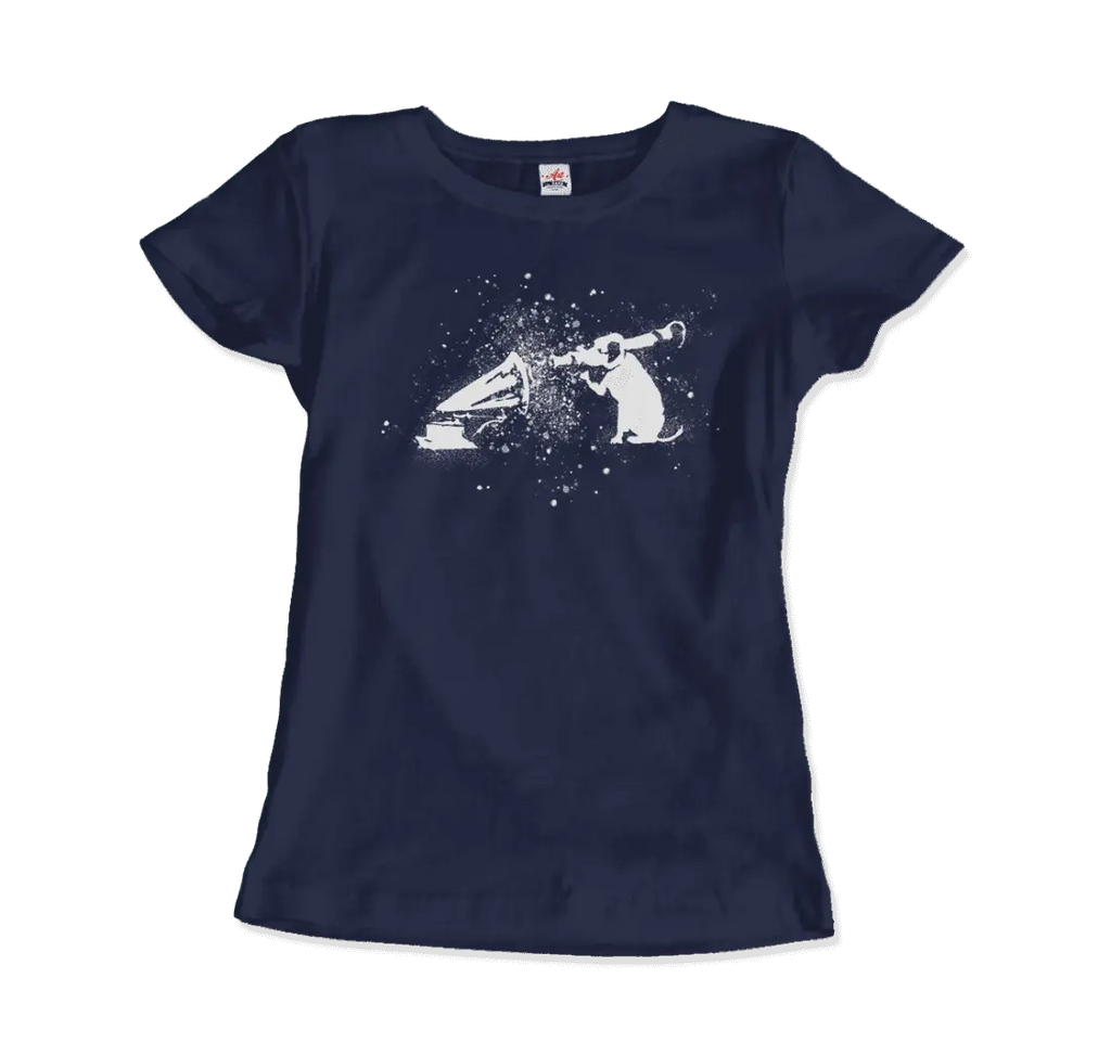 Banksy Rocket Dog (His Master’s Voice) Street Art T-Shirt by Art-O-Rama Shop ART-O-RAMA-SHOP