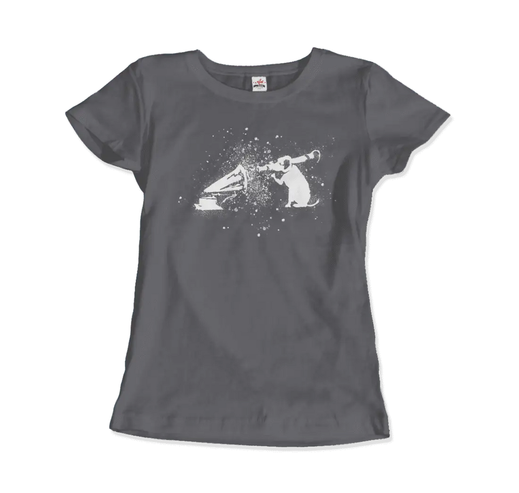 Banksy Rocket Dog (His Master’s Voice) Street Art T-Shirt by Art-O-Rama Shop ART-O-RAMA-SHOP