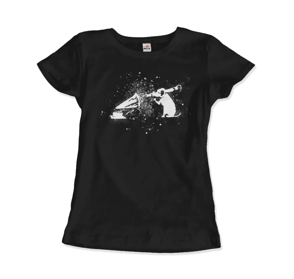 Banksy Rocket Dog (His Master’s Voice) Street Art T-Shirt by Art-O-Rama Shop ART-O-RAMA-SHOP