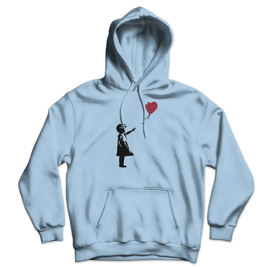 Banksy The Girl with a Red Balloon Artwork Unisex Hoodie by Art-O-Rama Shop ART-O-RAMA-SHOP