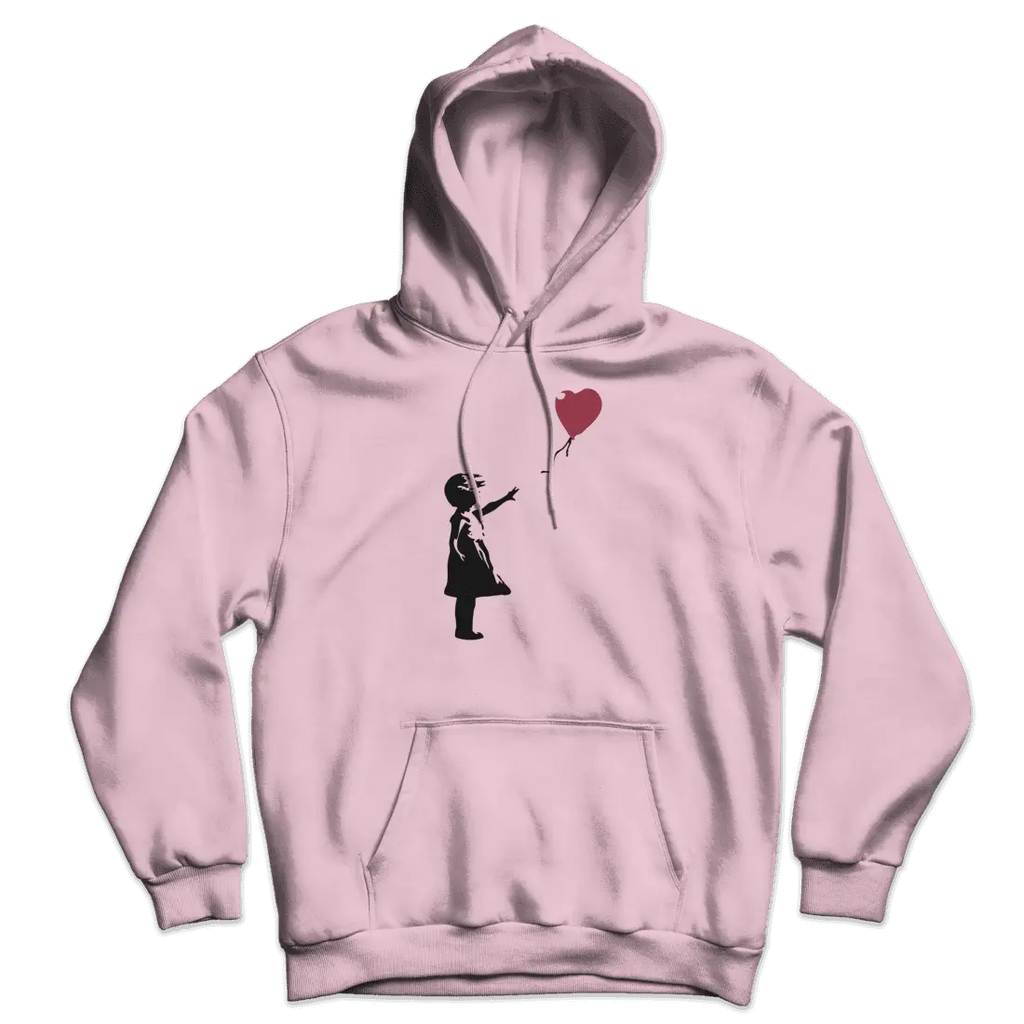 Banksy The Girl with a Red Balloon Artwork Unisex Hoodie by Art-O-Rama Shop ART-O-RAMA-SHOP