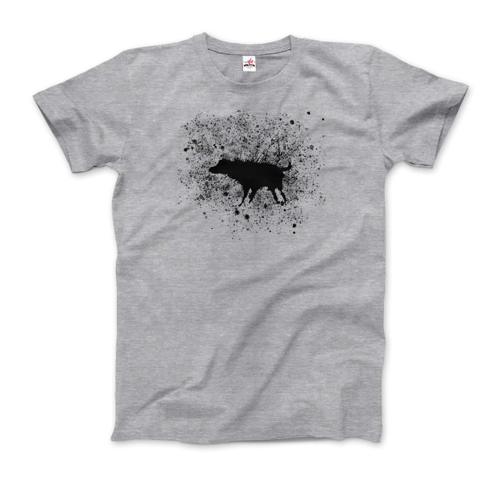 Banksy Wet Dog Splatter 2007 Street Art T-Shirt by Art-O-Rama Shop ART-O-RAMA-SHOP