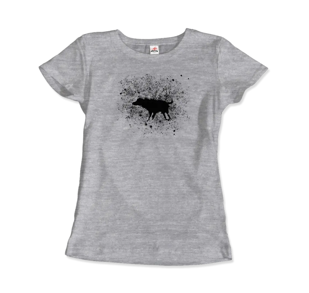 Banksy Wet Dog Splatter 2007 Street Art T-Shirt by Art-O-Rama Shop ART-O-RAMA-SHOP