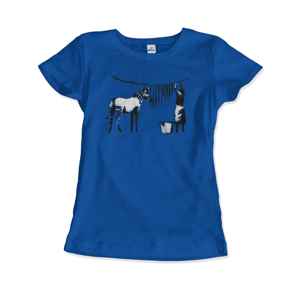Banksy Zebra Stripes Artwork T-Shirt by Art-O-Rama Shop Art-O-Rama Shop