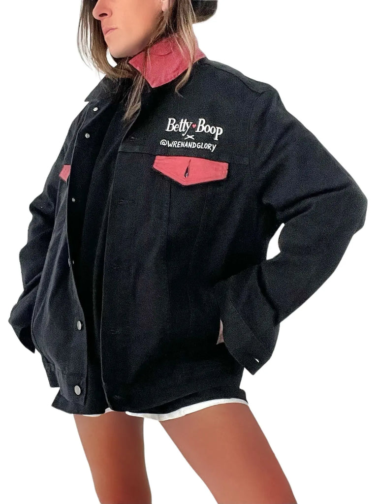 'Betty Boop x W+G' Denim Jacket by Wren + Glory Wren + Glory