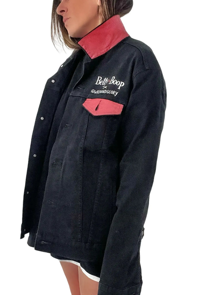 'Betty Boop x W+G' Denim Jacket by Wren + Glory Wren + Glory