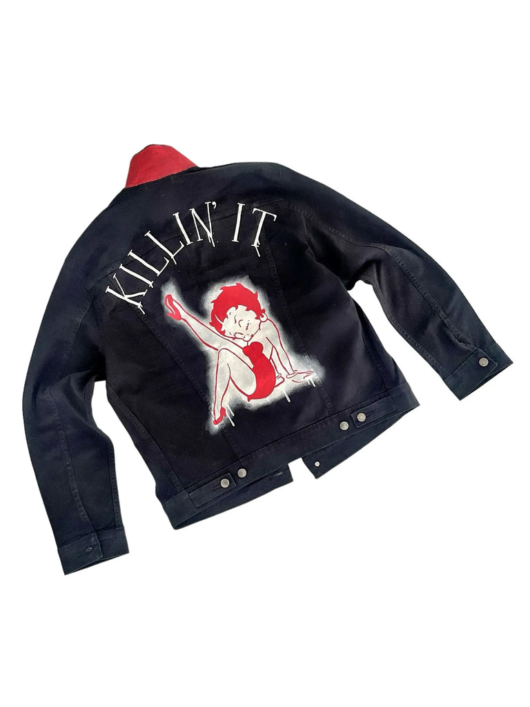 'Betty Boop x W+G' Denim Jacket by Wren + Glory Wren + Glory