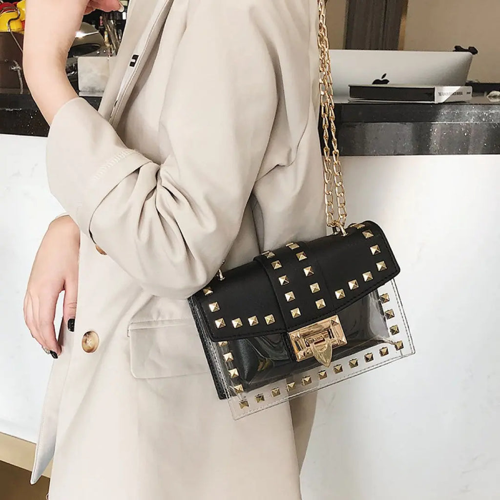 Betty Shoulder Bag -Clear/Black by ClaudiaG Collection CLAUDIAG COLLECTION