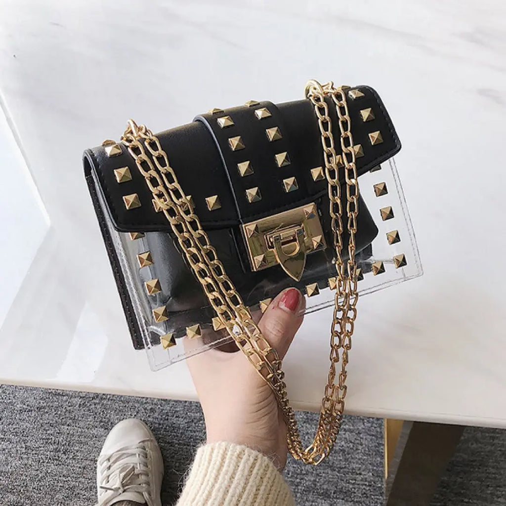 Betty Shoulder Bag -Clear/Black by ClaudiaG Collection CLAUDIAG COLLECTION