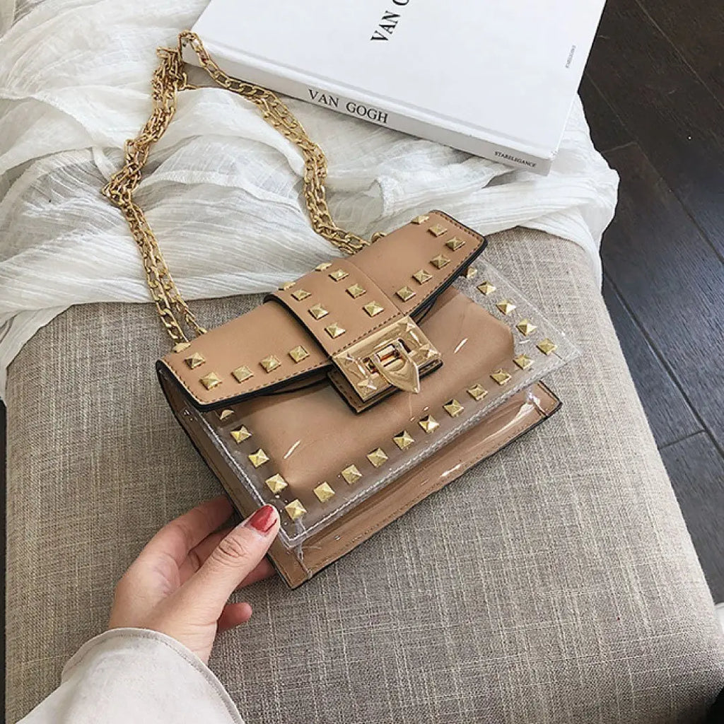 Betty Shoulder Bag -Clear/Tan by ClaudiaG Collection CLAUDIAG COLLECTION