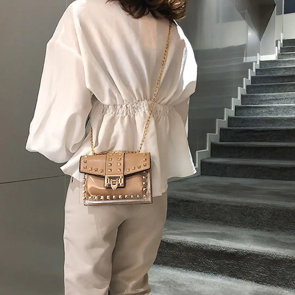 Betty Shoulder Bag -Clear/Tan by ClaudiaG Collection CLAUDIAG COLLECTION