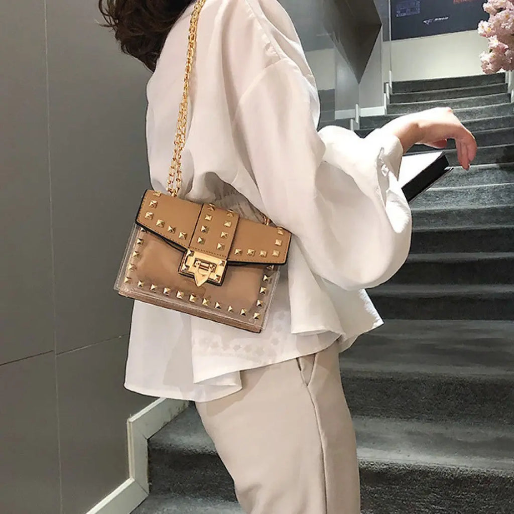 Betty Shoulder Bag -Clear/Tan by ClaudiaG Collection CLAUDIAG COLLECTION