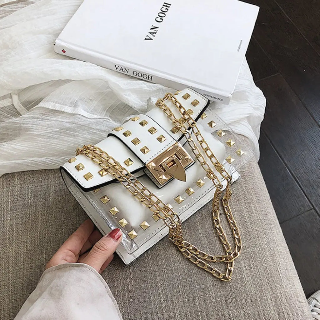 Betty Shoulder Bag -Clear/White by ClaudiaG Collection CLAUDIAG COLLECTION