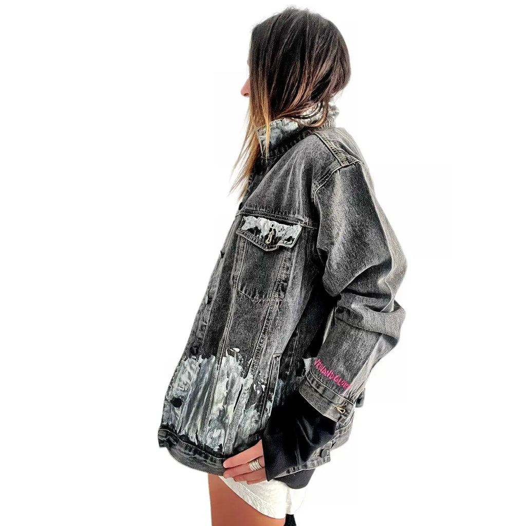 'Beyond Silver' Denim Jacket by Wren + Glory Wren + Glory