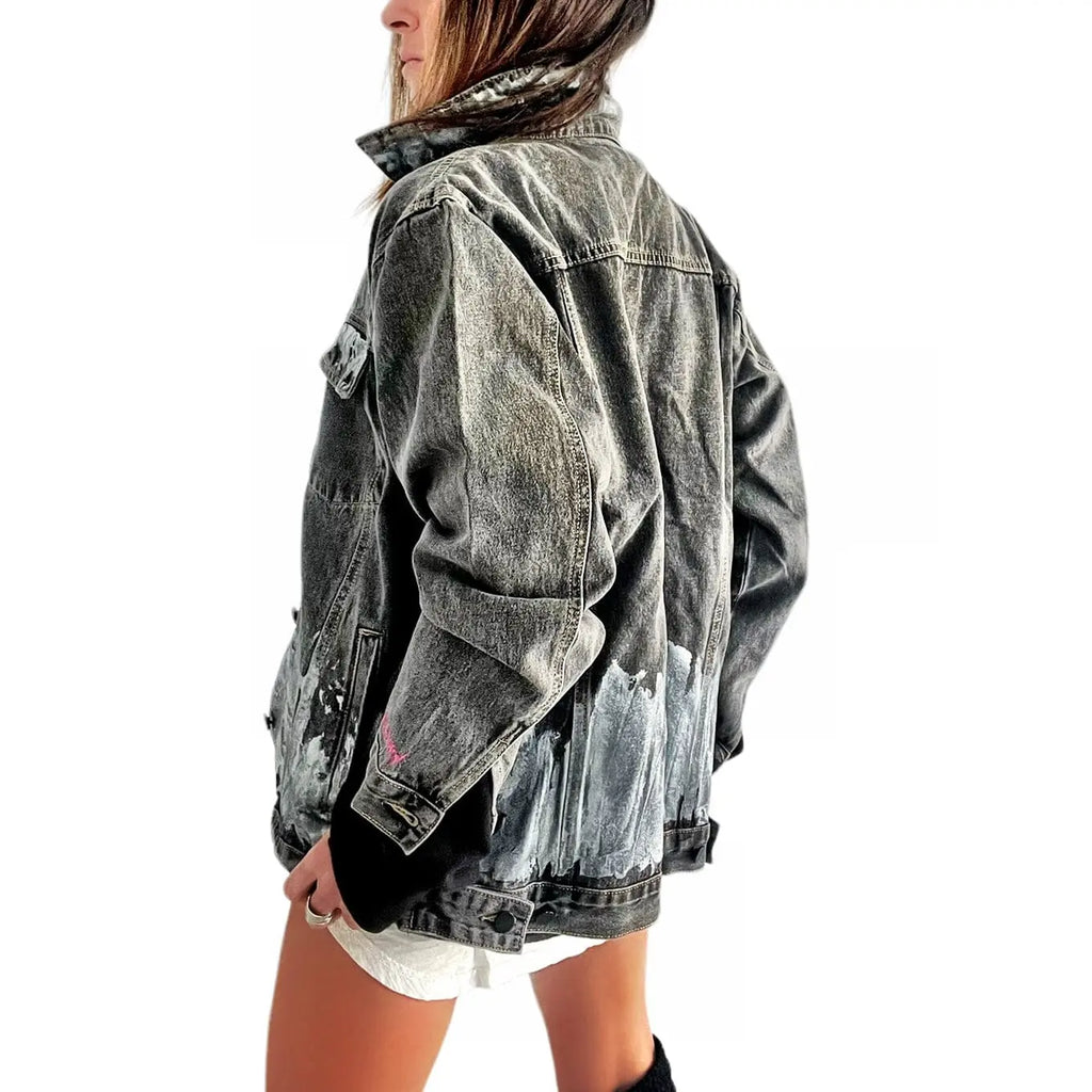 'Beyond Silver' Denim Jacket by Wren + Glory Wren + Glory
