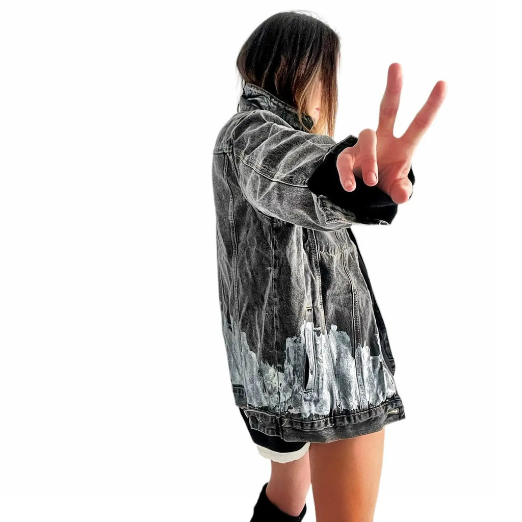 'Beyond Silver' Denim Jacket by Wren + Glory Wren + Glory