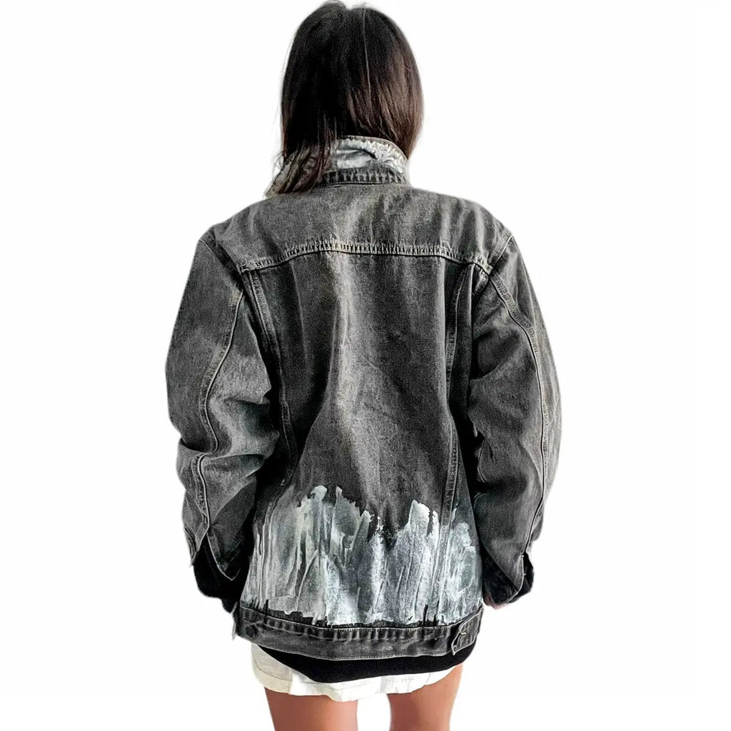 'Beyond Silver' Denim Jacket by Wren + Glory Wren + Glory